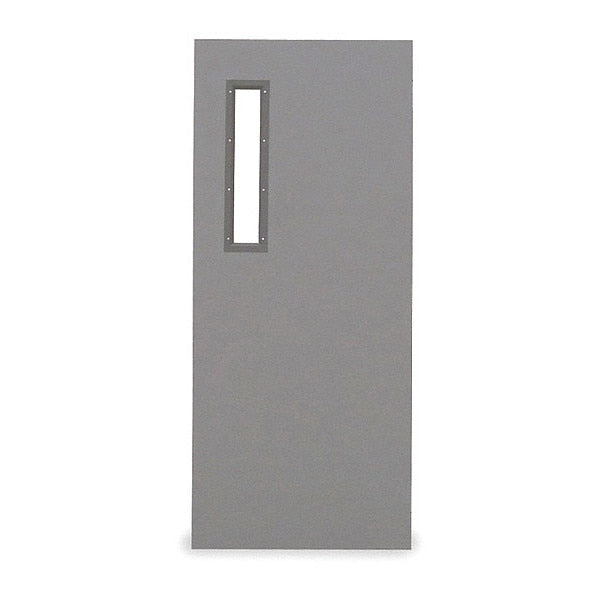 Narrow Light Steel Door with Glass, 84 in H, 36 in W, 1 3/4 in Thick, 16-gauge, Type: 3