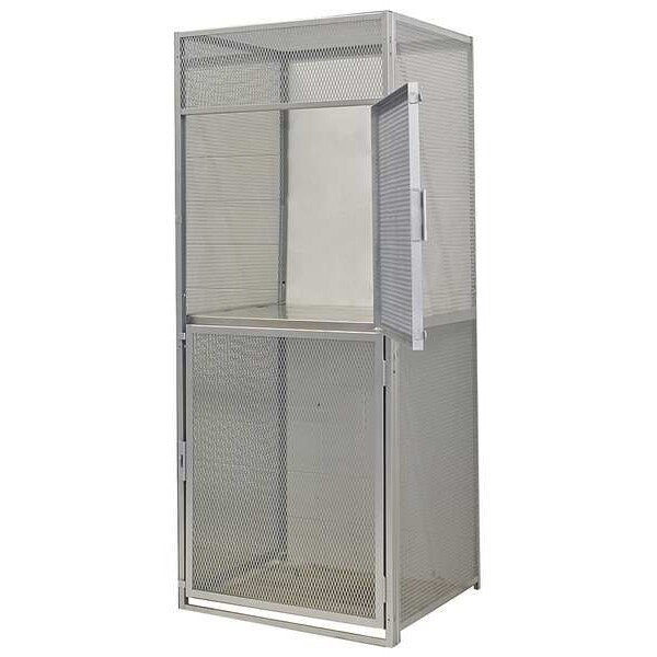 Bulk Storage Locker Starter, 36 in W, 60 in D, 90 in H, 0 Shelves, 2 Doors, Steel, Unassembled