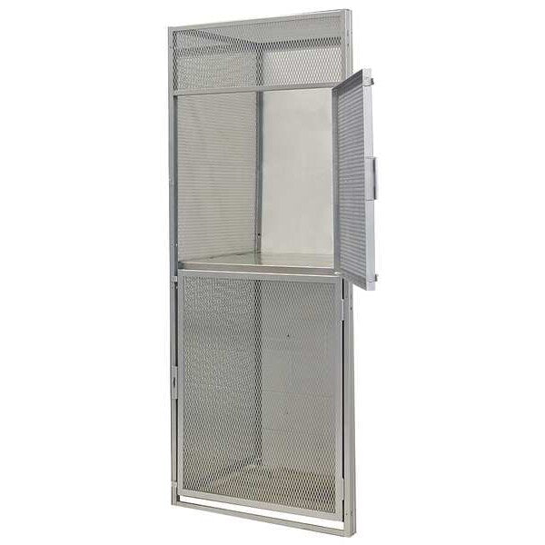 Bulk Storage Locker Add-On, 48 in W, 36 in D, 90 in H, 0 Shelves, 2 Doors, Steel, Unassembled