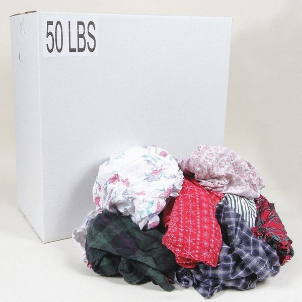 Cotton/Polyester Cloth Rag 50 lb. Varies Sizes, Assorted