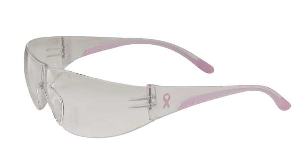 Safety Glasses, Wraparound Clear Polycarbonate Lens, Anti-Fog, Scratch-Resistant