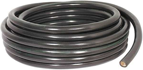 Battery Cable, 2 ga., Solid, 60V, PVC, Blk