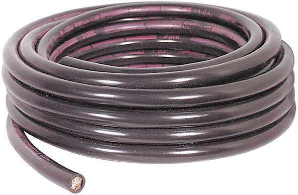 Battery Cable, 1 ga., Solid, 60V, PVC, Blk