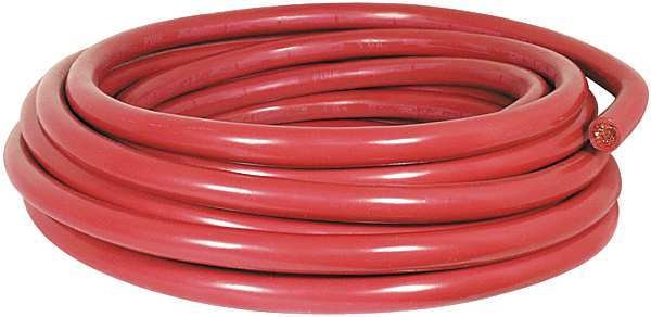 Battery Cable, 1 ga., Solid, 60V, PVC, Red