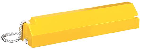 Airplane Chock, 4 In H, Urethane, Yellow