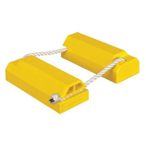 Airplane Chock, 4-1/4 In, Urethane, Ylw, PR