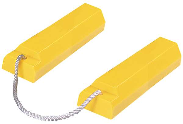 Airplane Chock, 3-1/4 In, Urethane, Ylw, PR