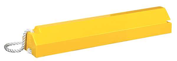 Airplane Chock, 6 In H, Urethane, Yellow