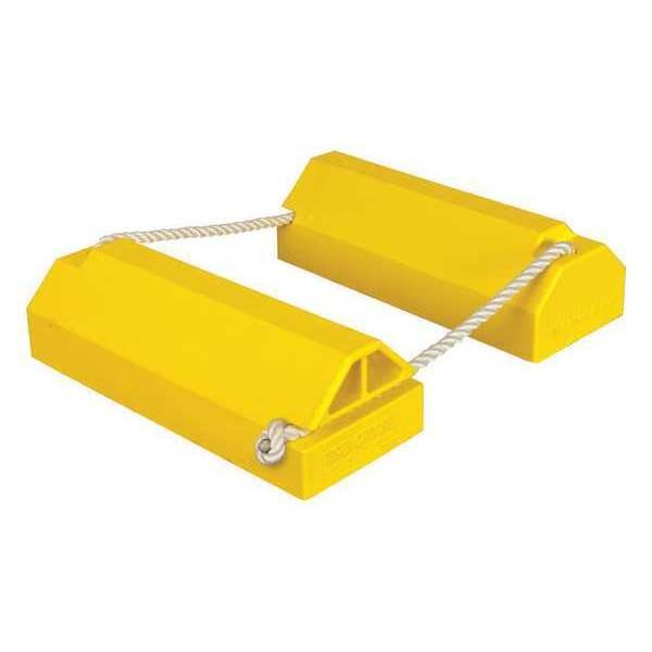 Airplane Chock, 6 In, Urethane, Ylw, PR
