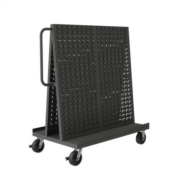 Steel Mobile A-Frame Louvered Rack, 54 1/2 in W x 48 in D x 48 in H, Gray