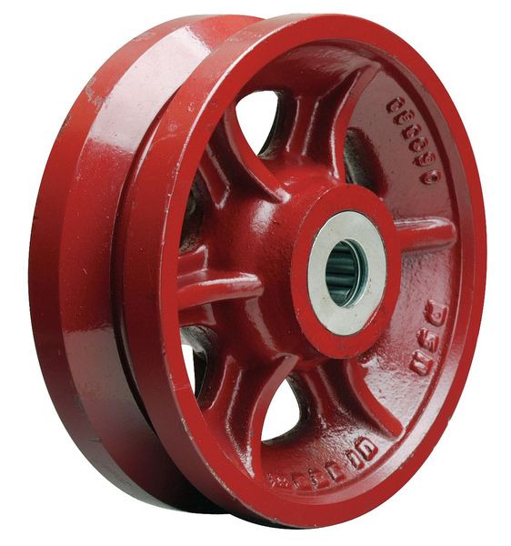 Caster Wheel, Cast Iron, 8 in., 2500 lb.