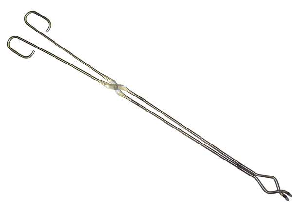 Crucible Tongs, 20 In, Nickel Plated Steel