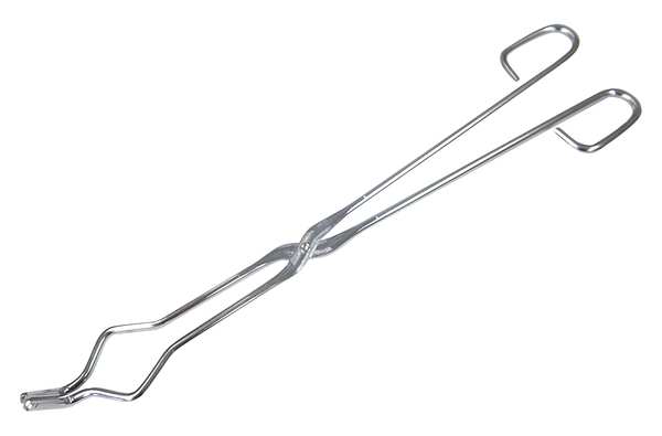 Crucible Tongs, 18 In, Nickel Plated Steel