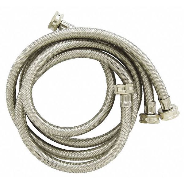 Hose, 4 ft., Stainless Steel, PK2