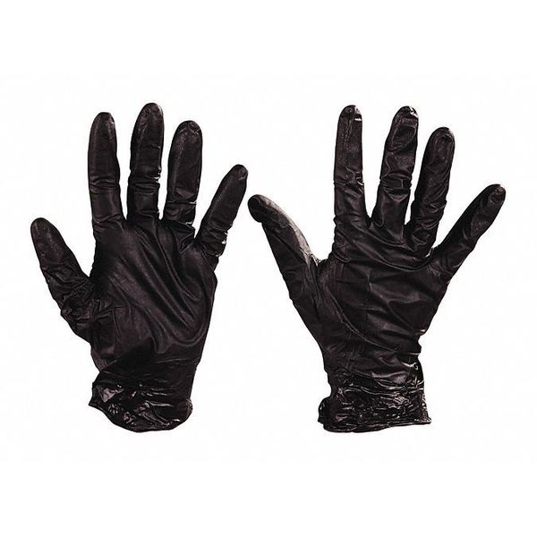Disposable Gloves, Nitrile, Powder Free, Black, S, 50 PK