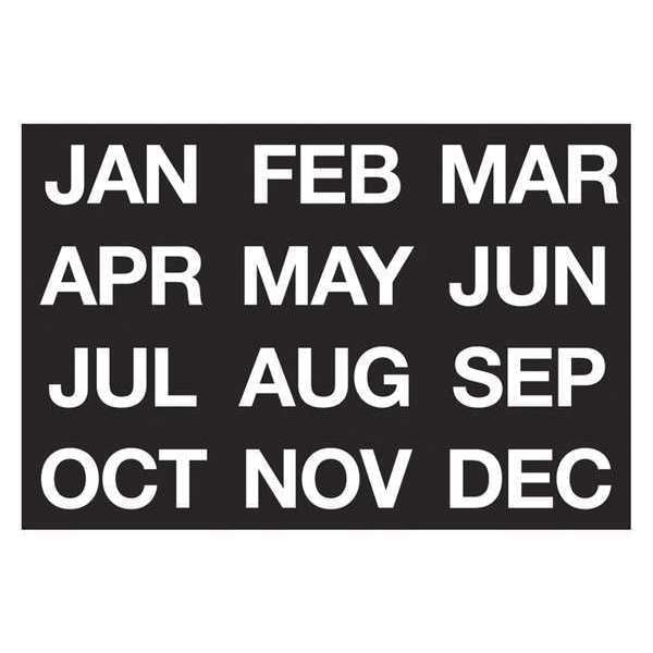 Magnetic White/Black Months of the Year