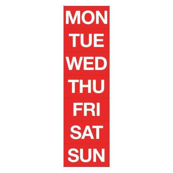 Day of the Week, White/Red