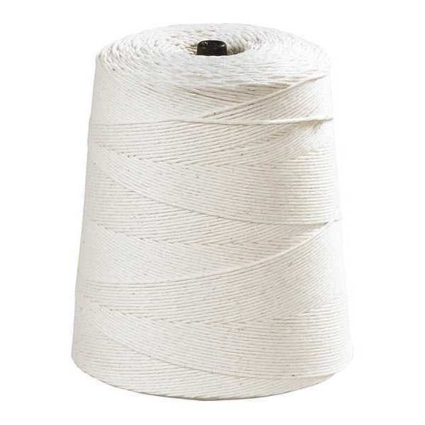 Cotton Twine, 8-Ply, 20 lb, White, 6300'/Case