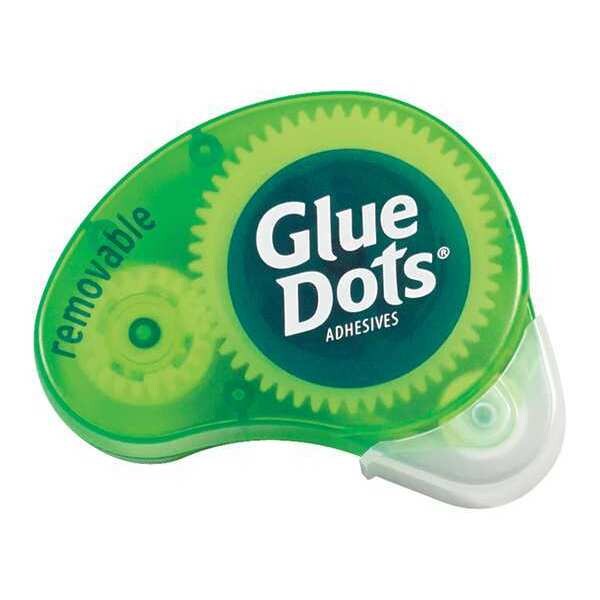Dot N GoÂ® Removable Glue DotsÂ® Dispenser, Green, 6/Case
