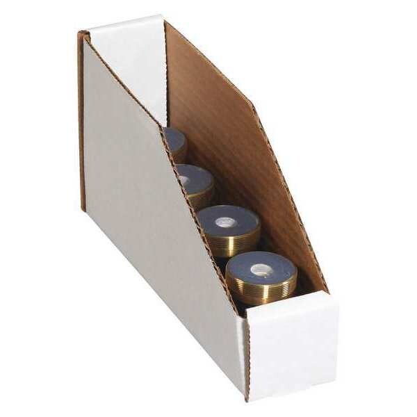 Open Top Storage Bin, White, 2 in L x 9 in W, 25 PK