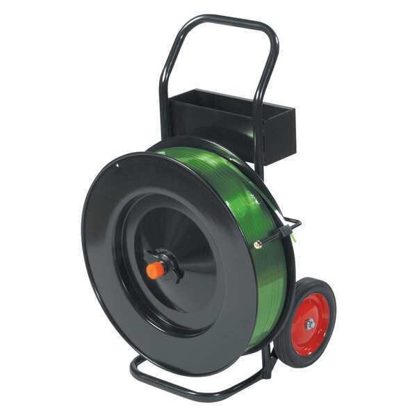 Heavy-Duty Strapping Cart, Black, 1/Each
