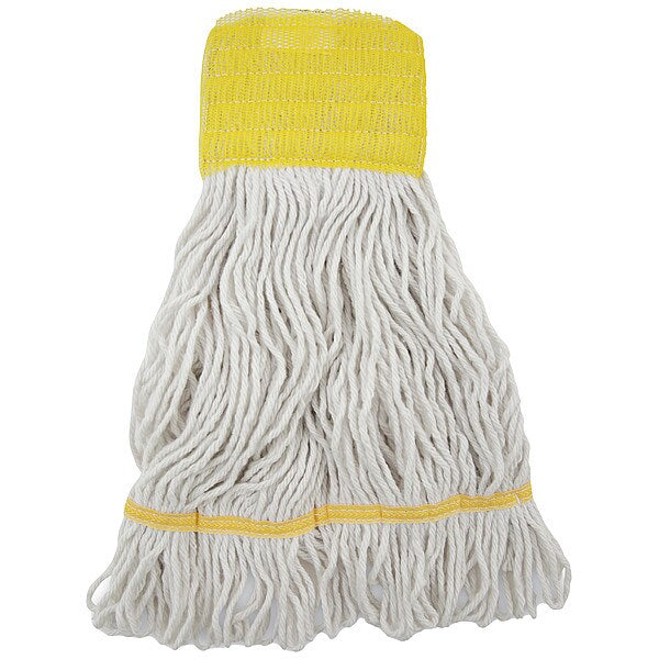 5 in Looped-End Wet Mop, White, Cotton/Synthetic, PK12, UNS 501WH