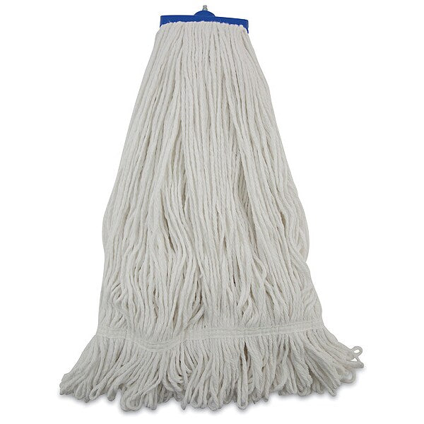 1.25 in Flat Wet Mop, Looped-End, White, Rayon, PK12