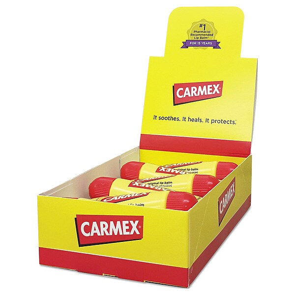 Carmex Lip Balm, Tube, PK12