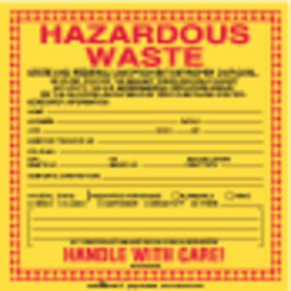 California Waste Label, Vinyl, 6