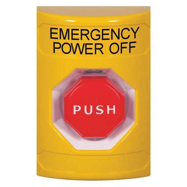 Emergency Power Off Push Button, Yellow
