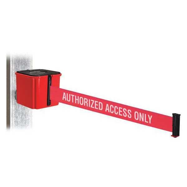 Belt Barrier, Authorized Access Only, Red