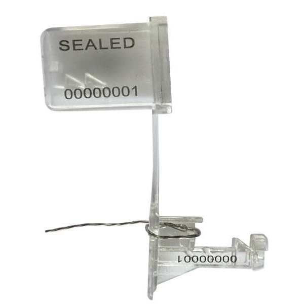 Polycarbonate Pl. Padlock Seal, Wire, 1-3/4