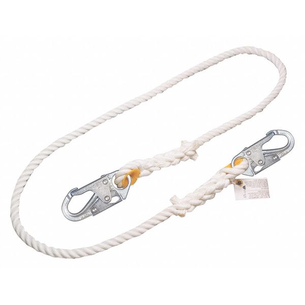 Positioning Lanyard, 6 ft., 310 lb. Weight Capacity, White