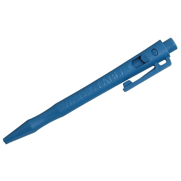 Detectable Pen, Black Ink, Blue Body, PK50