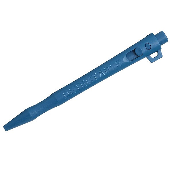Detectable Pen, Black Ink, Blue Body, PK50
