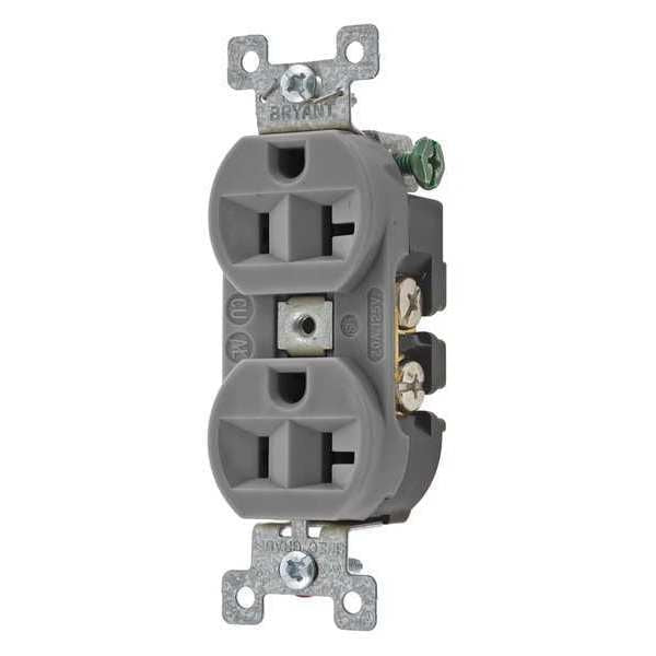 20A Duplex Receptacle 125VAC 5-20R GY