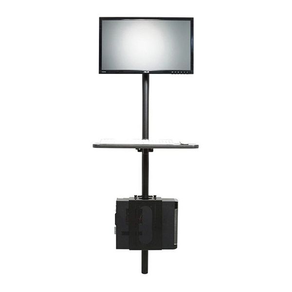 Adjustable Computer Station, use with Monitors, CPUs, Keybord Trays