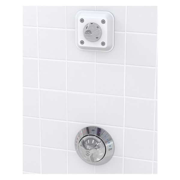 wall, Ligature Resistant Showerhead, Chrome, White