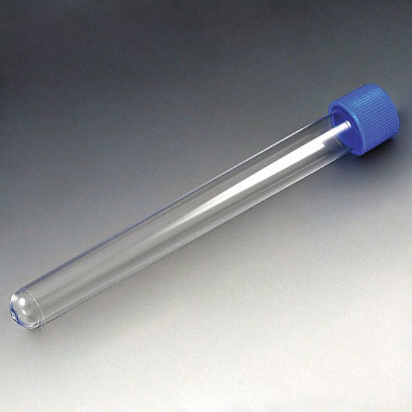 Test Tube with Cap, 20mL, 150mm L, PS, PK500