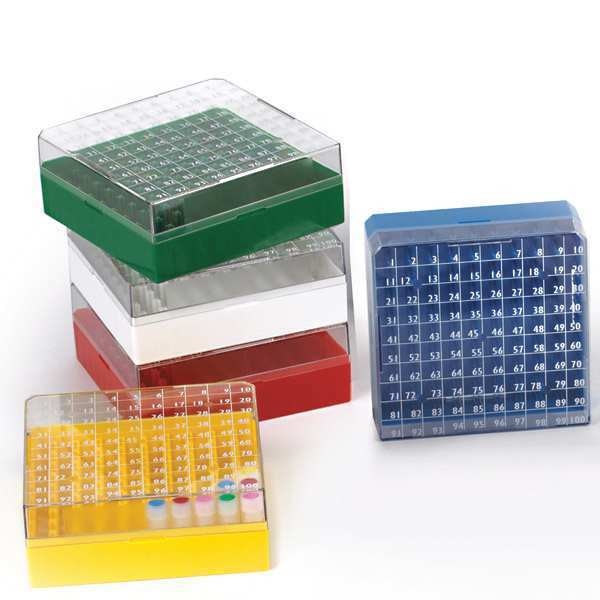 Cryogenic Vial Storage Box, Yellow, PK5