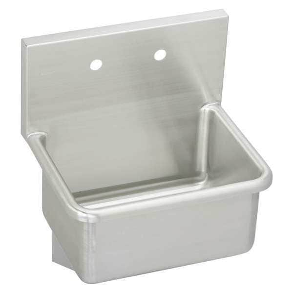 19 1/2 in W x 25 in L x 12 in H, Wall, Stainless Steel, Utility Sink