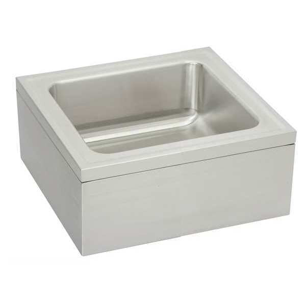 23 in W x 25 in L x 8 in H, Floor Mount, 16 ga. 304 Stainless Steel