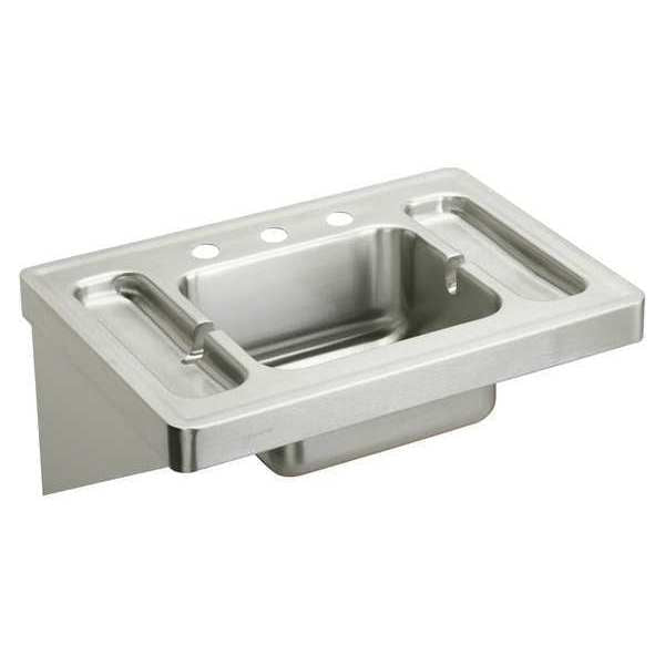 20 in W x 28 in L x 7 1/2 in H, Wall Hung, 16 ga. 304 Stainless Steel
