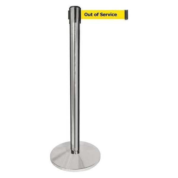 Barrier Post, 1 Belt, Out of Service Msg