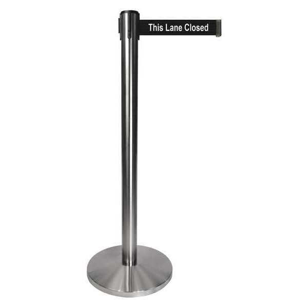 Barrier Post, 1 Belt, This Lane Closed Msg