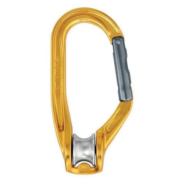 Carabiner Pulley, Aluminum, Gold