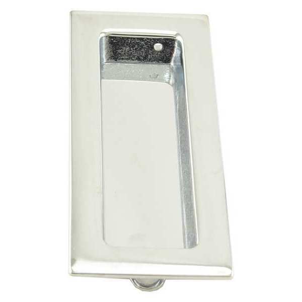 Flush Pull, Solid Brass, Silver