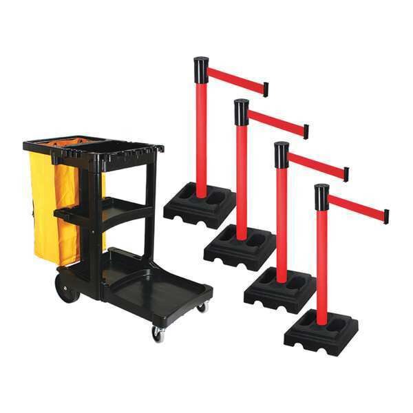 Barrier Systems, Post Red, 15 ft. Belt