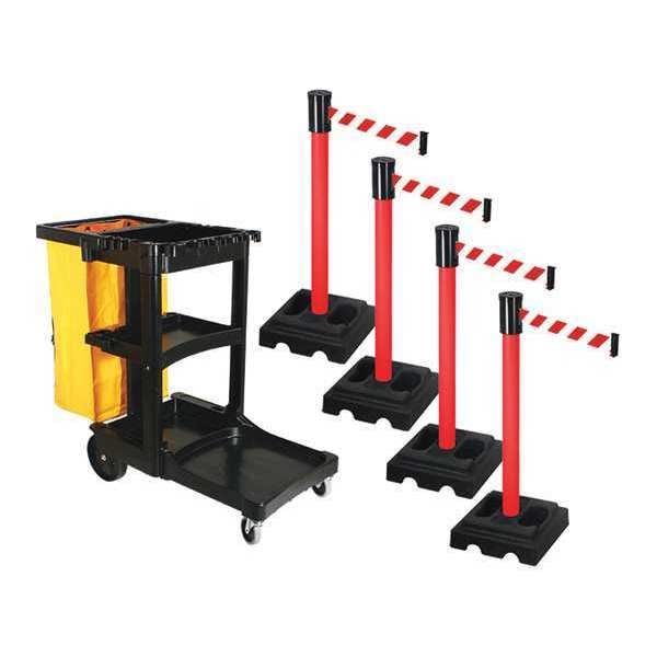 Barrier Systems, Post Red, 15 ft. Belt