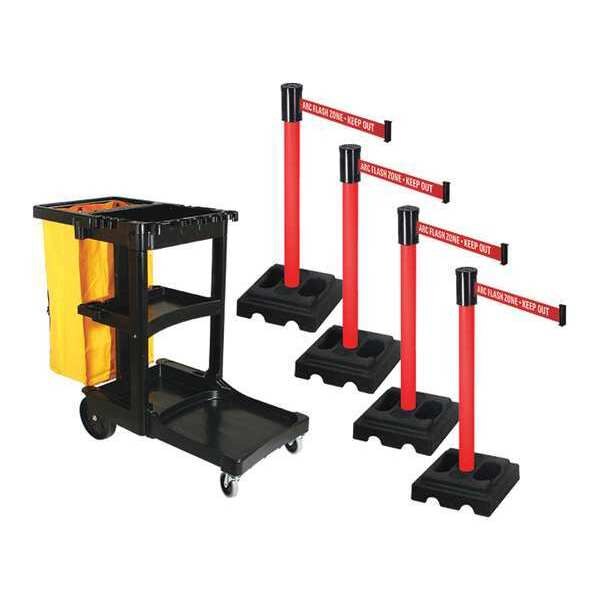 Barrier Systems, Post Red, 14 ft. Belt